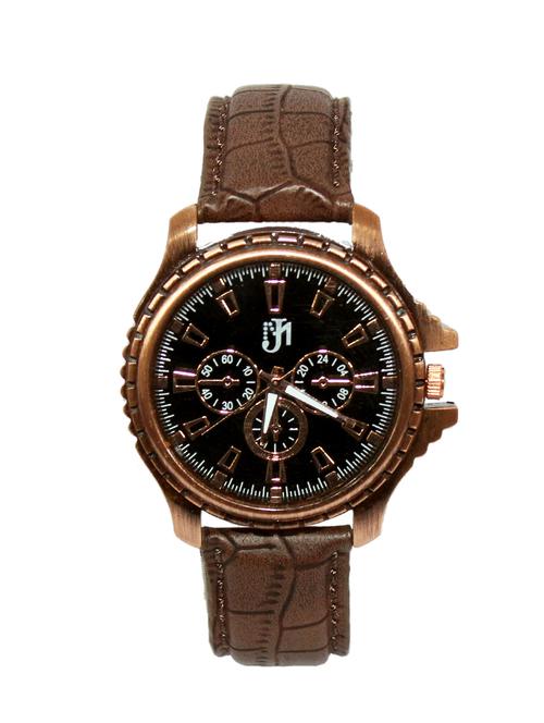 jm mens analog leather belt watch - 12126087 - Very Small Image - 1