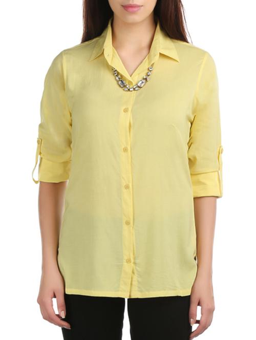 yellow viscose shirt - 12126329 - Very Small Image - 1