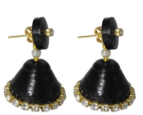handmade paper qulling jhumka earring - 1212825 - Very Small Image - 1