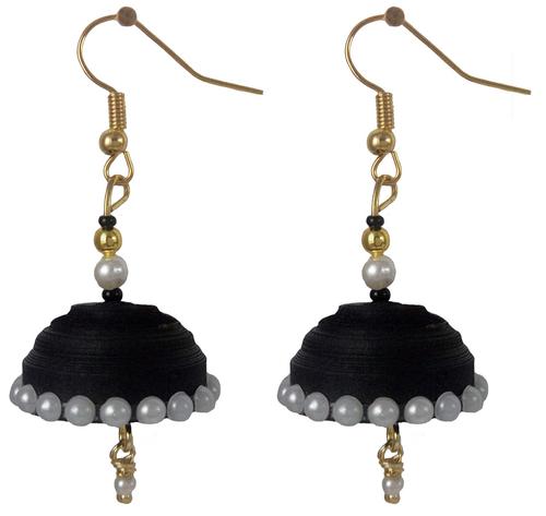 handmade paper qulling jhumka earring - 1212828 - Very Small Image - 1