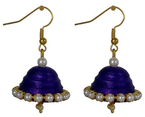 handmade paper qulling jhumka earring - 1212837 - Very Small Image - 1