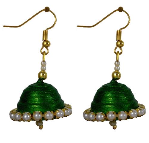 handmade paper qulling jhumka earring - 1212838 - Very Small Image - 1