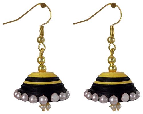 handmade paper qulling jhumka earring - 1212840 - Very Small Image - 1