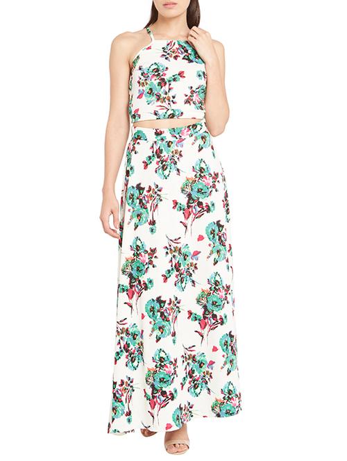 white floral printed crop top - 12128482 - Very Small Image - 1