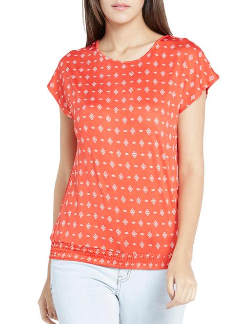orange printed regular top - 12128495 - Very Small Image - 1