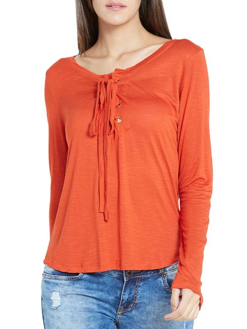 orange polyester regular top - 12128499 - Very Small Image - 1