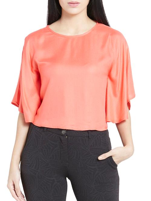 peach crop top - 12128502 - Very Small Image - 1