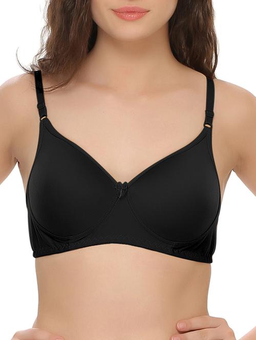 black cotton tshirt bra - 12132172 - Very Small Image - 1