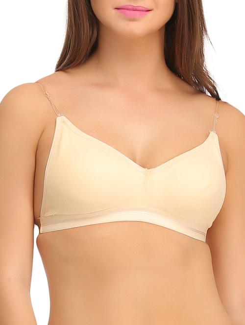 beige cotton t-shirt bra - 12132176 - Very Small Image - 1