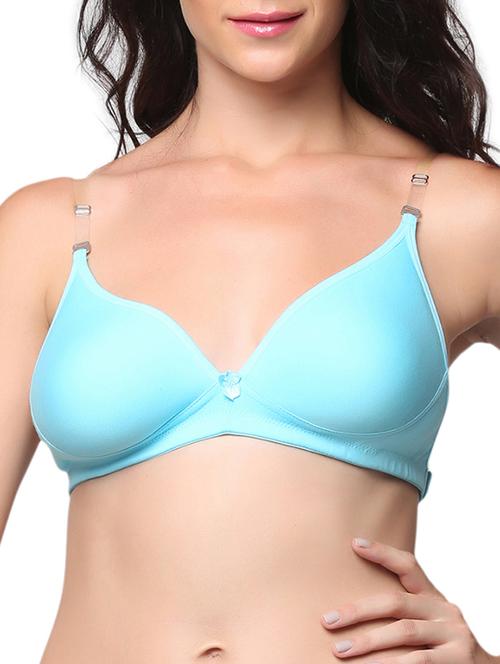 blue cotton tshirt bra - 12132190 - Very Small Image - 1