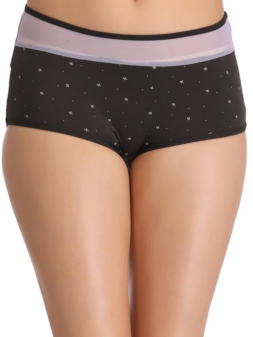 black cotton printed panty - 12132356 - Very Small Image - 1