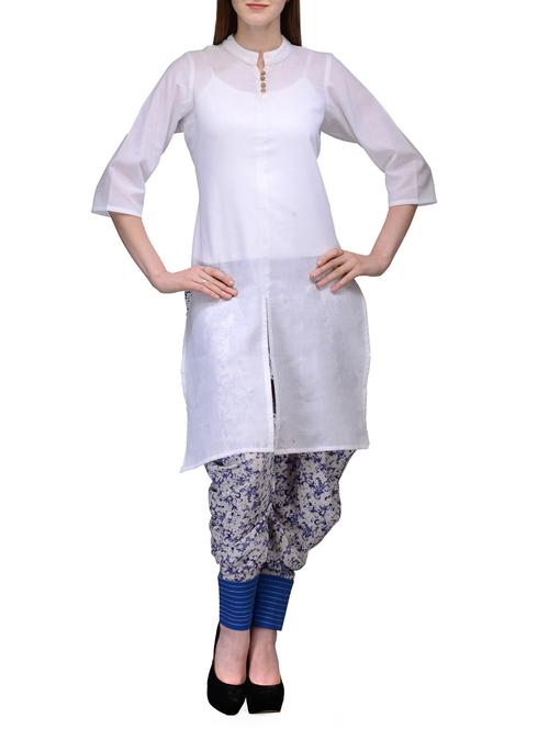 multicolored cotton kurta with salwar - 12132524 - Very Small Image - 1