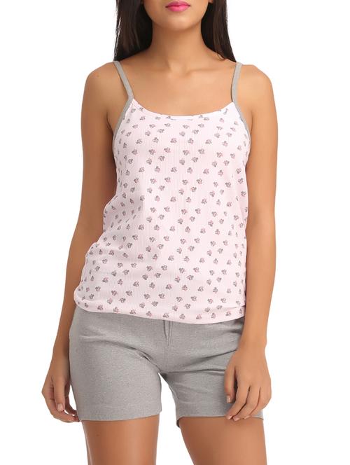 pink cotton shorts nightwear set - 12132755 - Very Small Image - 1