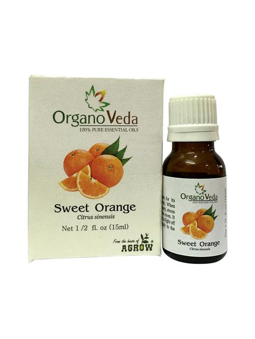 organo veda orange esssential oil, refreshing and calming, 15ml - 12133120 - Very Small Image - 1