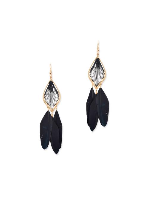 black metal drop earring - 12137668 - Very Small Image - 1