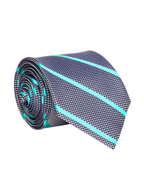blue green color, microfiber neck tie - 12140058 - Very Small Image - 1