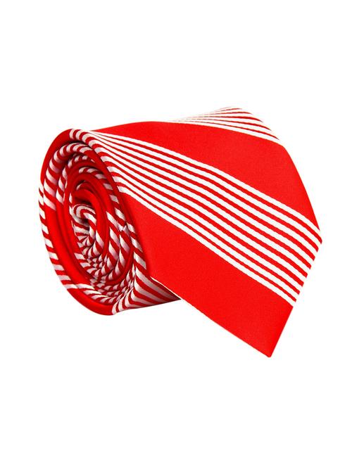 red color, microfiber neck tie - 12140094 - Very Small Image - 1