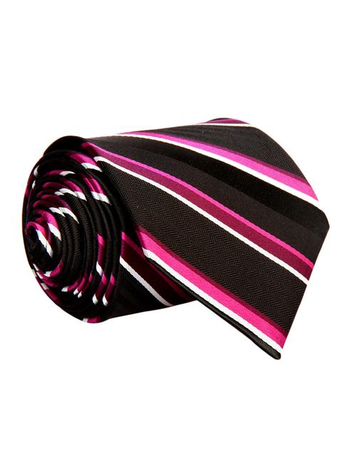black pink color, micro fiber neck- tie - 12140101 - Very Small Image - 1