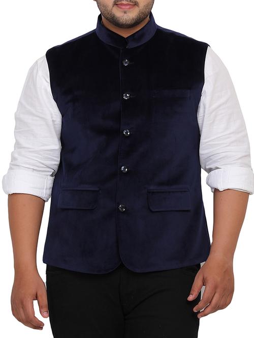 blue velvet casual jacket - 12145118 - Very Small Image - 1
