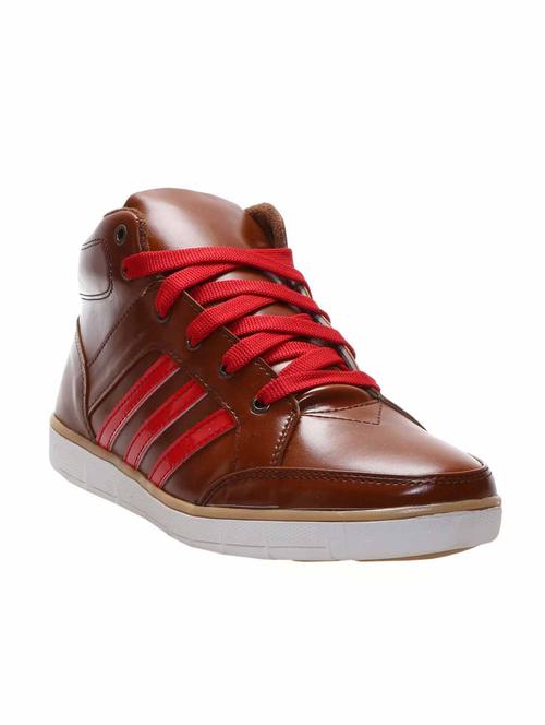 tan nubuck lace up sneakers - 12147933 - Very Small Image - 1