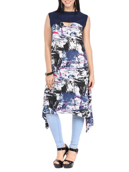 abstract asymmetric kurta - 12149702 - Very Small Image - 1