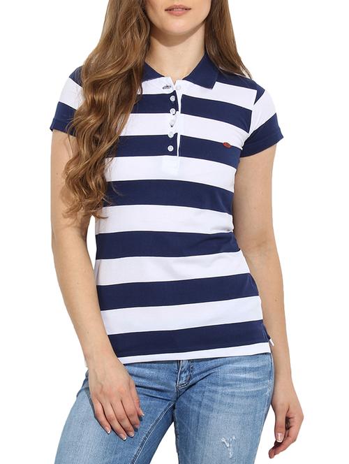 navy blue cotton regular tshirt - 12150839 - Very Small Image - 1
