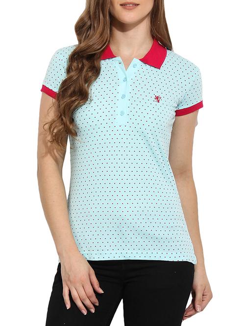 light blue cotton regular tshirt - 12150850 - Very Small Image - 1