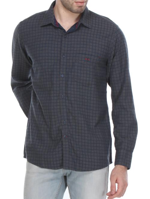 grey cotton casual shirt - 12152843 - Very Small Image - 1