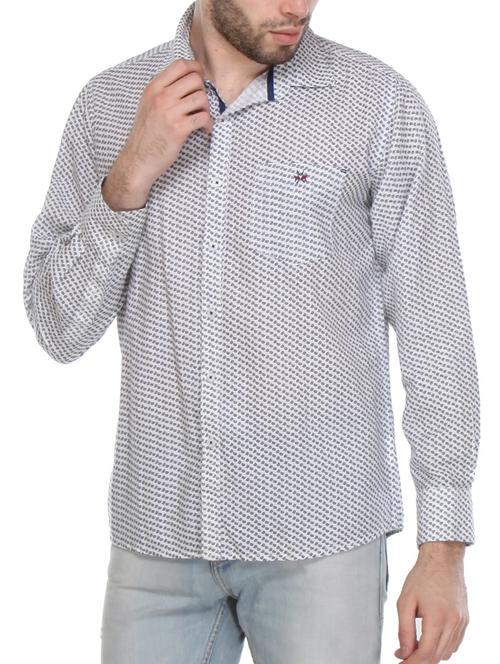 white linen casual shirt - 12152919 - Very Small Image - 1