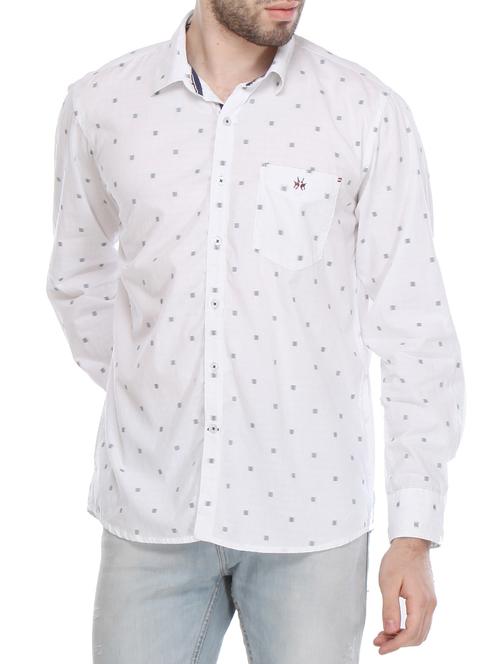 white cotton casual shirt - 12152958 - Very Small Image - 1