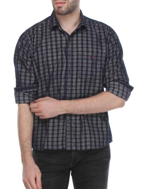 grey cotton casual shirt - 12153075 - Very Small Image - 1