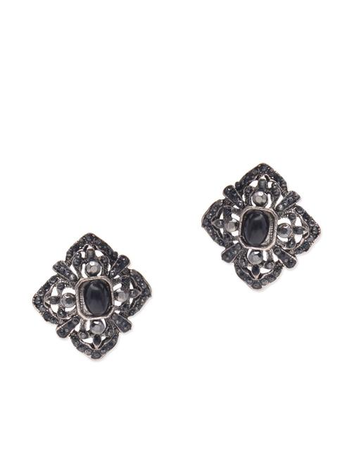 grey metallic stud earrings - 1215309 - Very Small Image - 1
