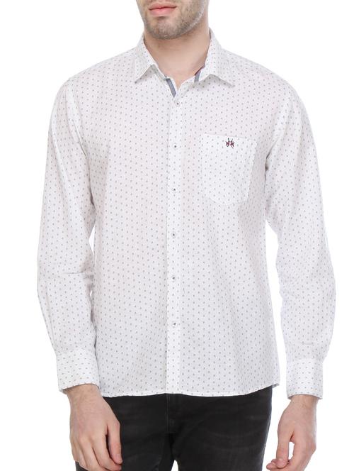 white linen casual shirt - 12153097 - Very Small Image - 1