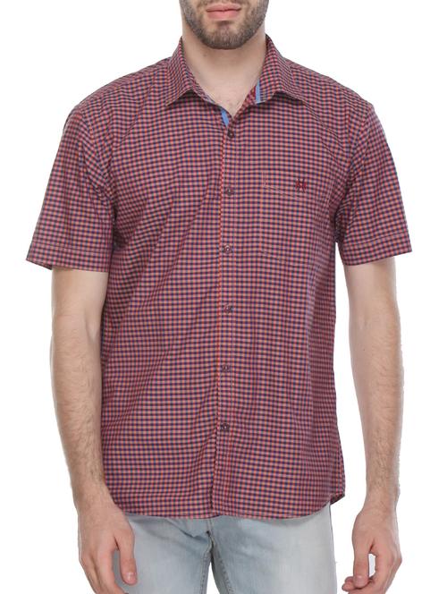 red cotton casual shirt - 12153146 - Very Small Image - 1