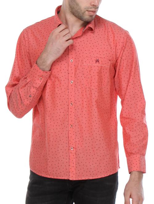 orange cotton casual shirt - 12153156 - Very Small Image - 1