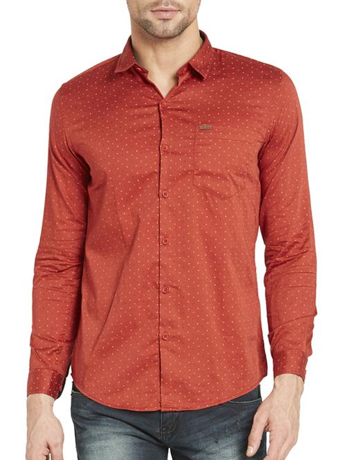 red cotton casual shirt - 12154128 - Very Small Image - 1