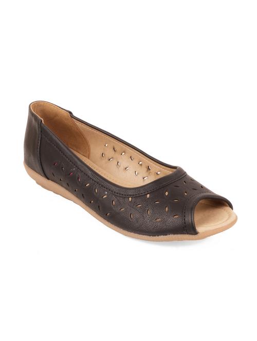 black textured leatherette ballerinas - 1215642 - Very Small Image - 1