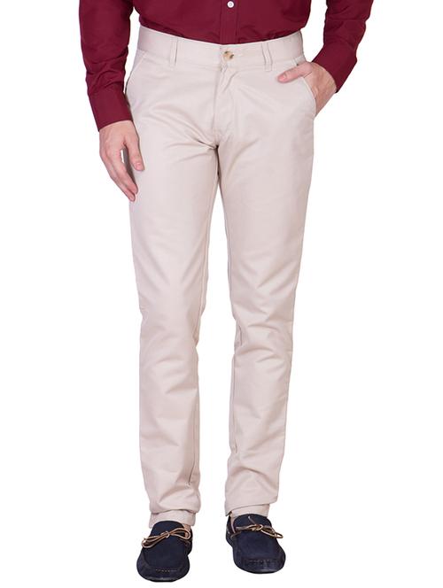 white cotton chinos casual trousers - 12157188 - Very Small Image - 1