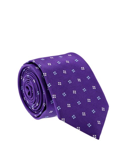purple color, micro fiber neck- tie - 12157396 - Very Small Image - 1