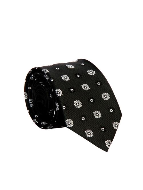 black color, micro fiber neck- tie - 12157402 - Very Small Image - 1