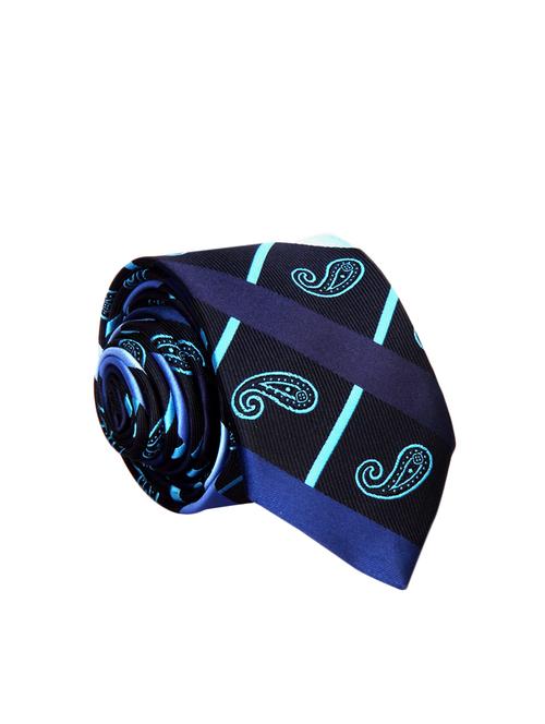 blue color, micro fiber neck- tie - 12157410 - Very Small Image - 1