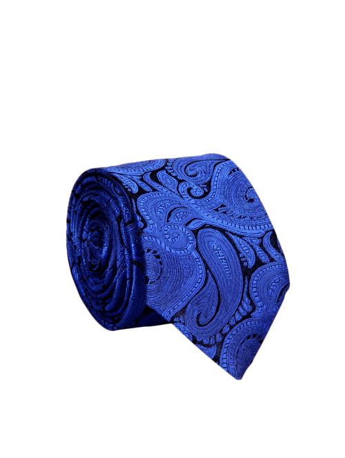 blue color, micro fiber neck- tie - 12157421 - Very Small Image - 1