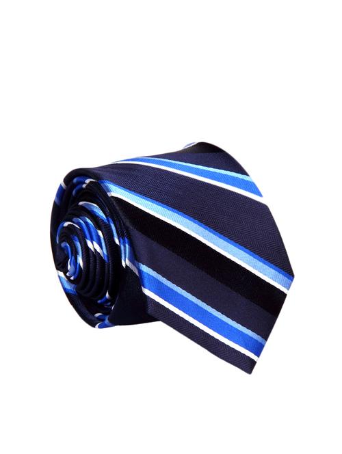 blue color, micro fiber neck- tie - 12157425 - Very Small Image - 1