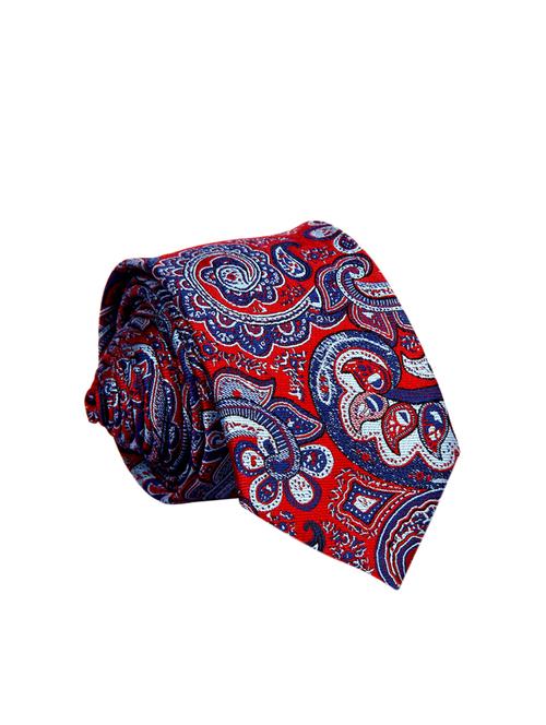 red blue color, micro fiber neck- tie - 12157437 - Very Small Image - 1