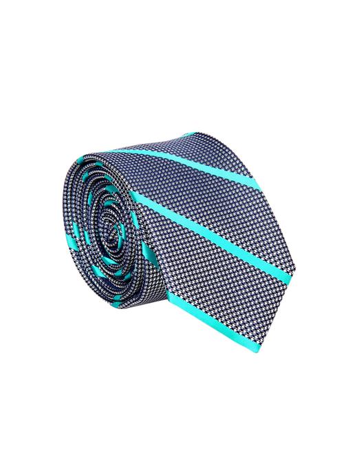 blue color, micro fiber neck- tie - 12157444 - Very Small Image - 1