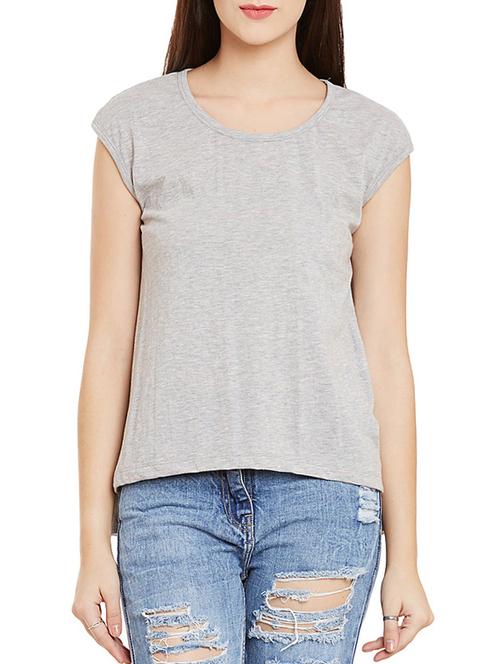 grey cotton tee - 12160057 - Very Small Image - 1