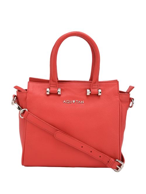 coral leatherette hand bag with sling - 12160281 - Very Small Image - 1