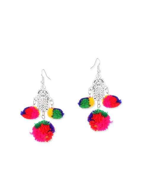 silver metal earrings - 12160779 - Very Small Image - 1