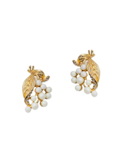 gold metal studs earring - 12160966 - Very Small Image - 1
