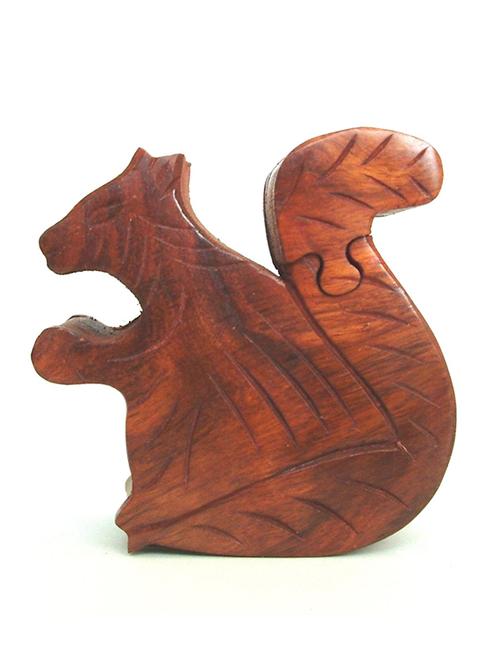 desi karigar sheesham wood puzzle box. squirrel trinket keepsake box - 12164244 - Very Small Image - 1